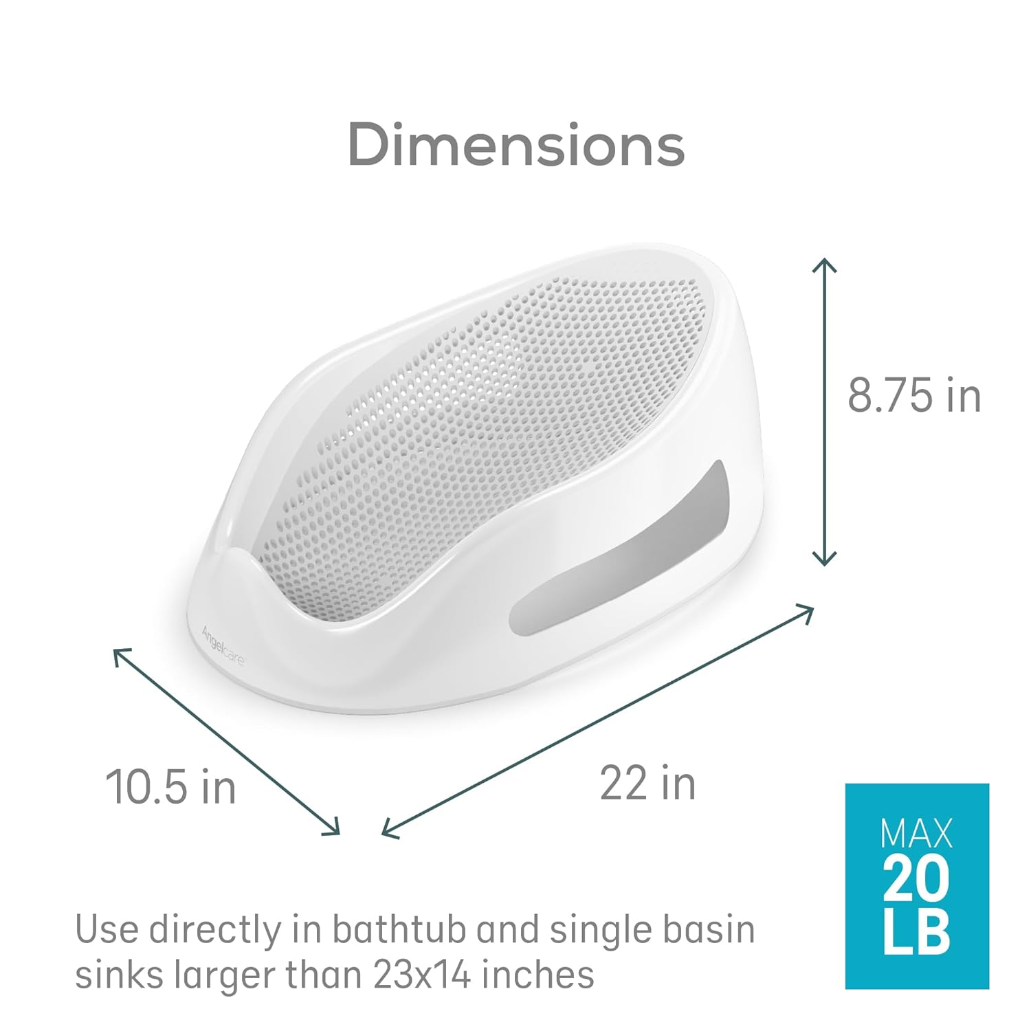 Baby Badsteun (Grijs) – Voor Baby’s tot 6 Maanden