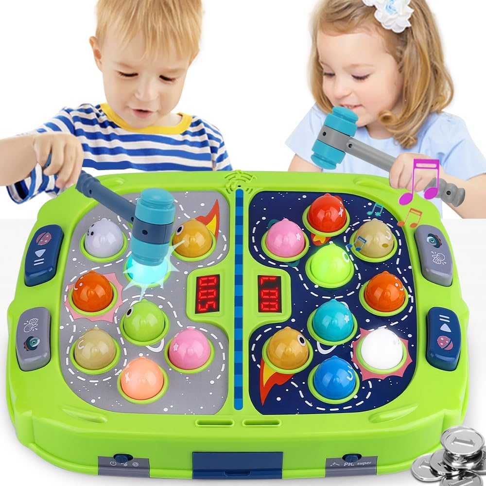 Whack-a-Mole spel | Interactief hamer spel met licht & geluid voor kinderen