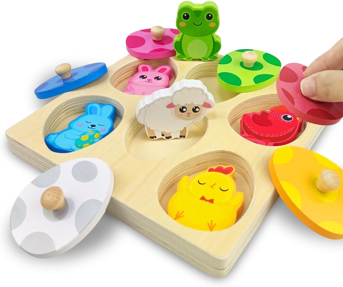 Montessori houten puzzel | Leer en speel met pompoenen