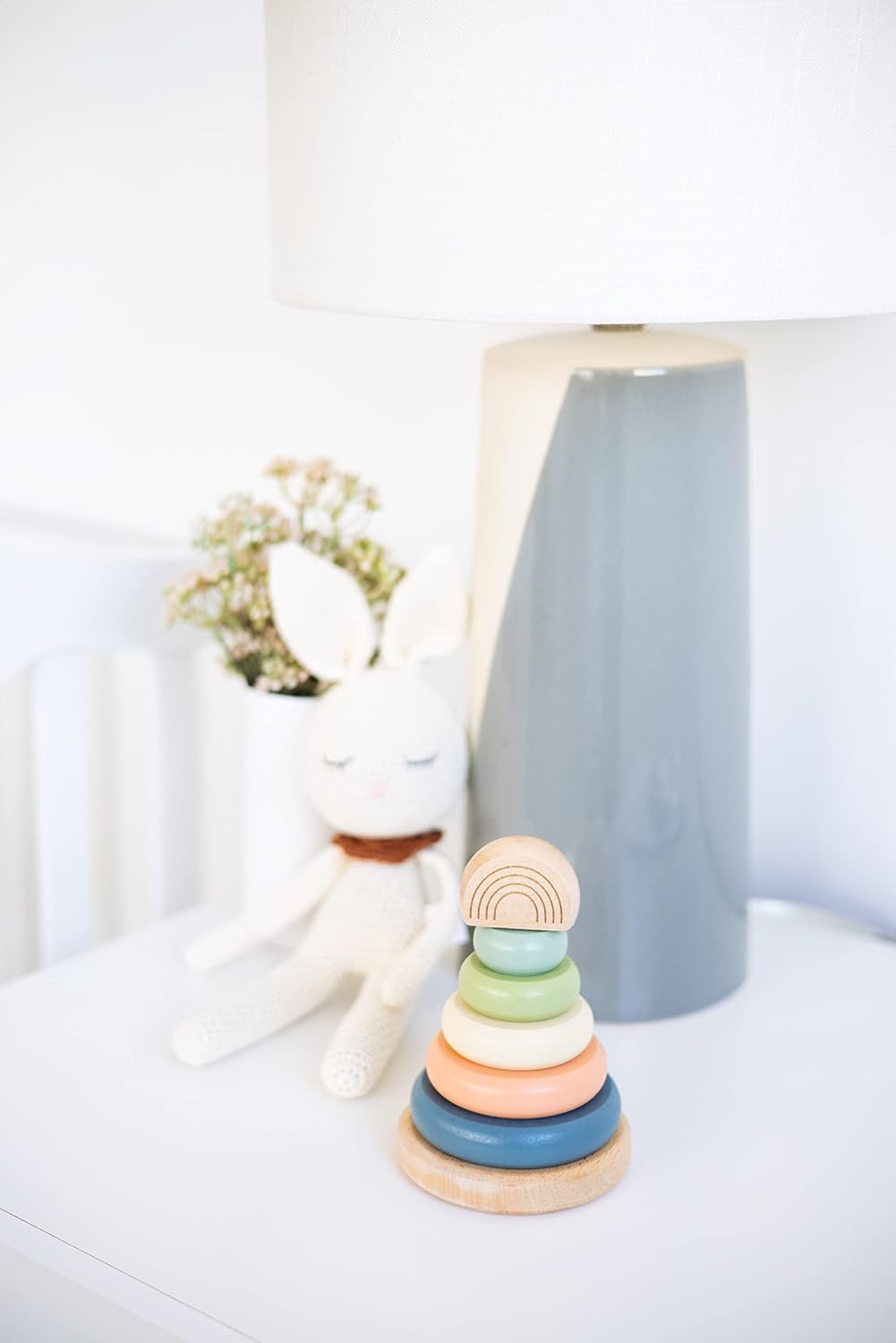 Kerst sneeuwpop stapeltoren | Houten educatief speelgoed