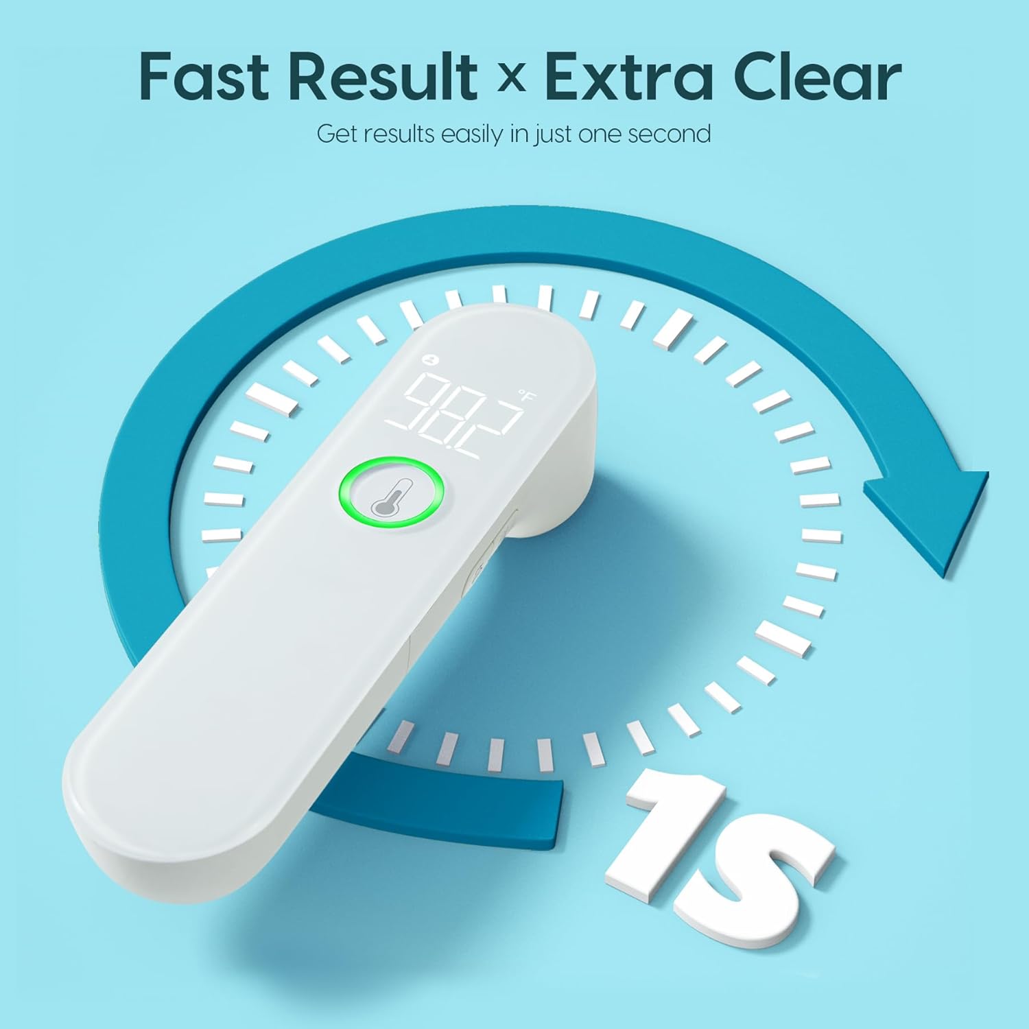 Thermometer voor volwassenen en kinderen l Nauwkeurige babythermometer l Koortsalarm & Slimme modus