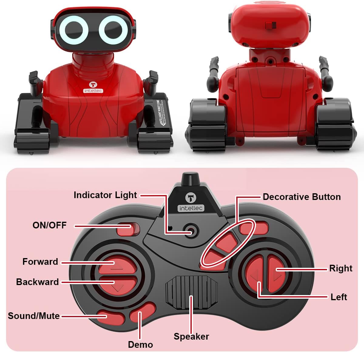 RC robot speelgoed | afstandsbediening LED ogen muziek & dans cadeau 3+ jaar