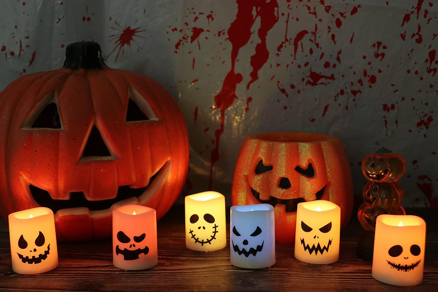6 stuks LED kaarsen met afstandsbediening | Halloween decoratie zonder vlam