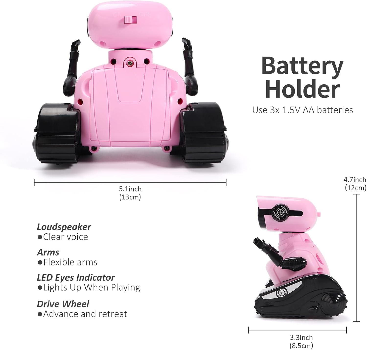 RC robot speelgoed | afstandsbediening LED ogen muziek & dans cadeau 3+ jaar