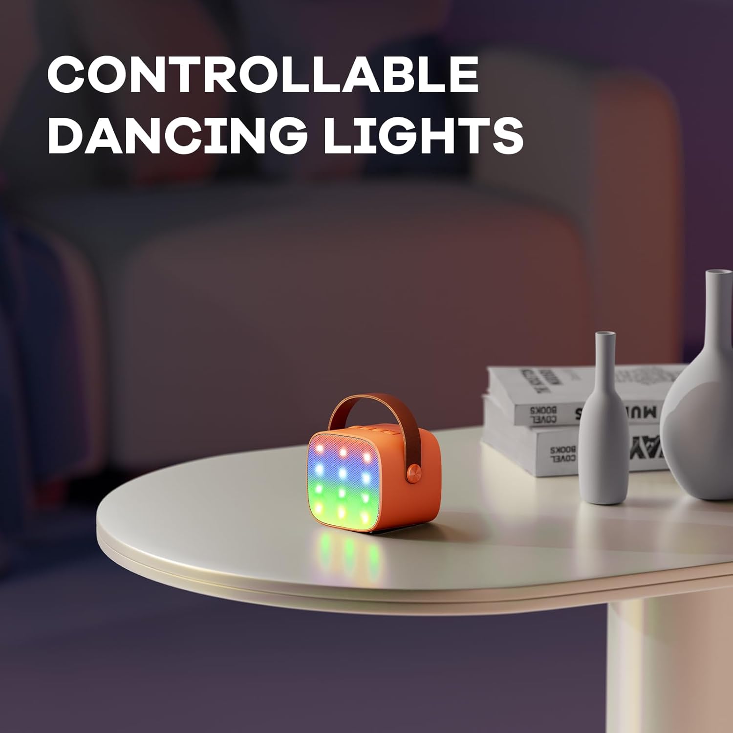 Mini karaoke machine | Bluetooth speaker met 2 draadloze microfoons