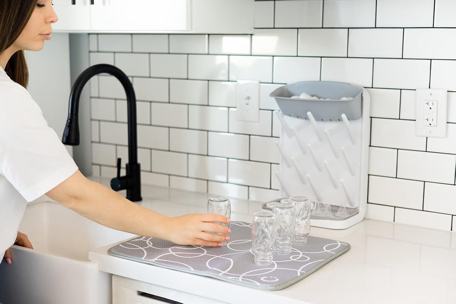 Verticale Flesdroogrek voor Baby's | Babyaccessoires Flesorganizer en Antislip Droogplank