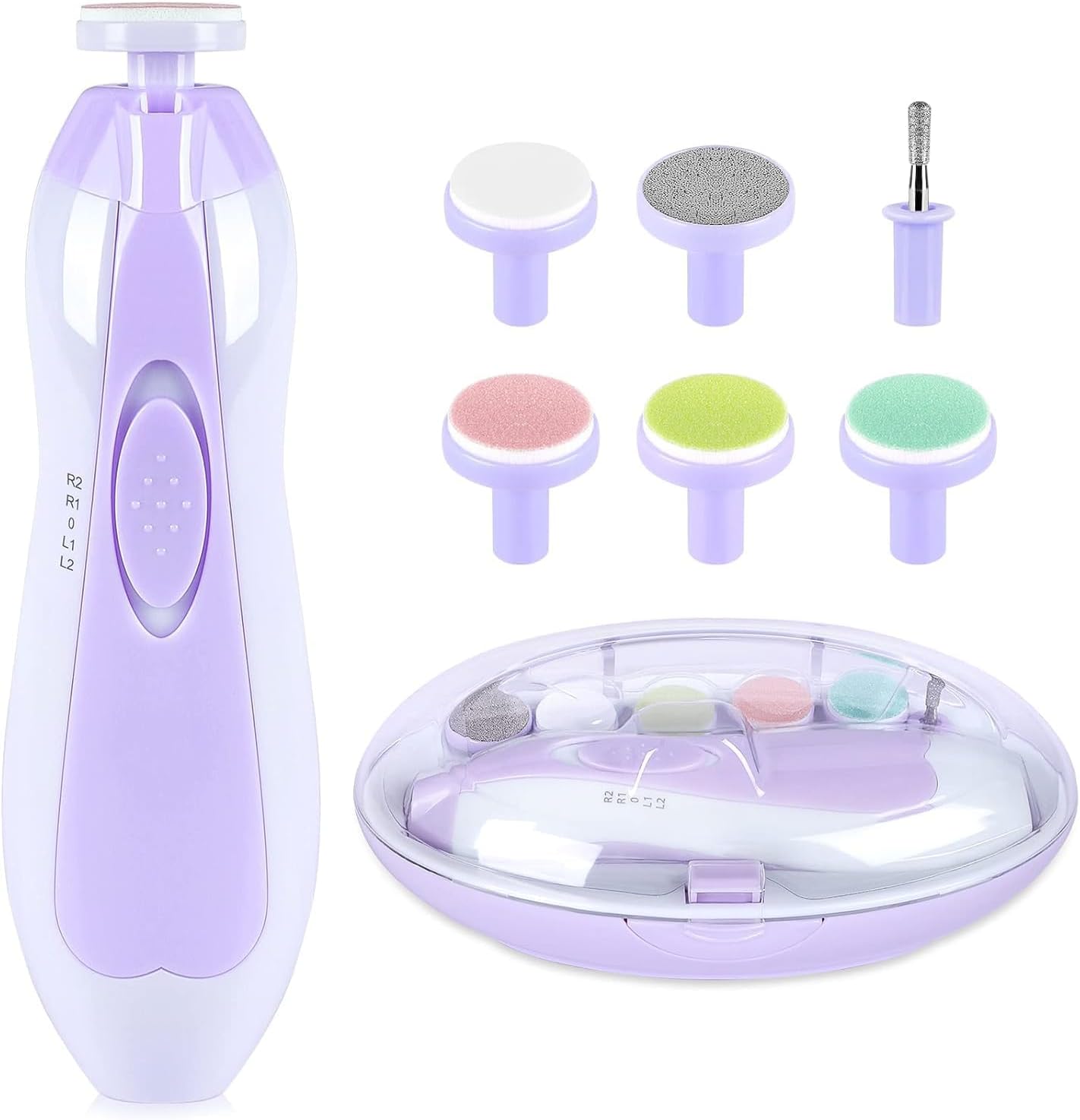Elektrische baby nageltrimmer | 6-in-1 nagelvijl & manicure set voor baby en volwassenen