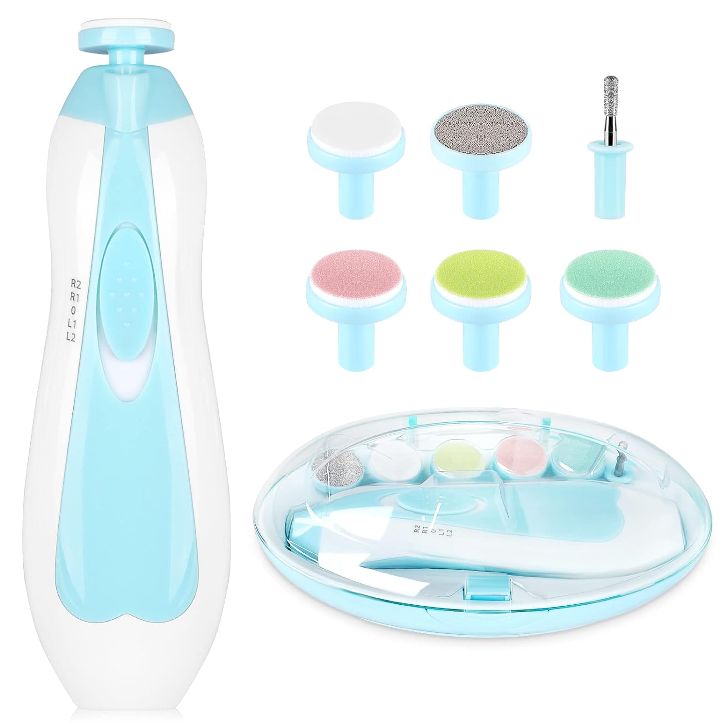 Elektrische Baby Nageltrimmer | 6 in 1 Verzorgingskit Manicure Set voor Peuters of Volwassenen