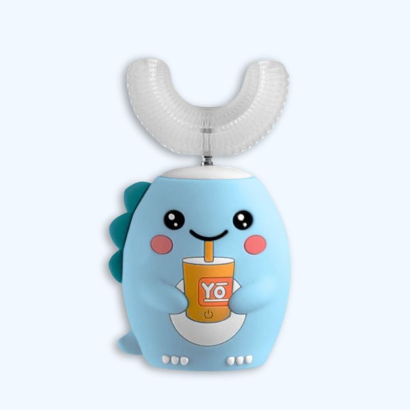 Kinderen U-Vormige Elektrische Tandenborstel met 4 Borstels | Waterproof Ontwerp 360-Graden Reiniging Sonic Tandenborstel met 5 Modi