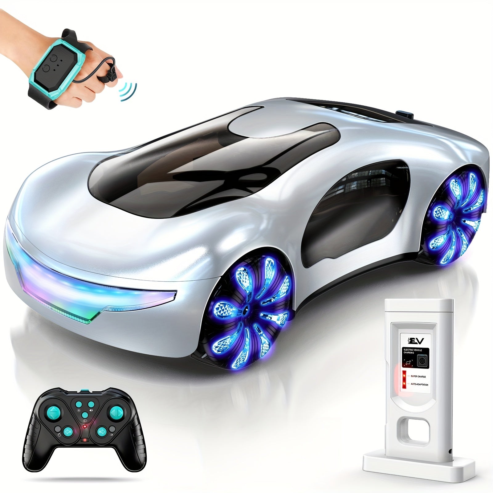 RC Drift Auto 2.4GHz | Gebarenbesturing, LED & Muziek