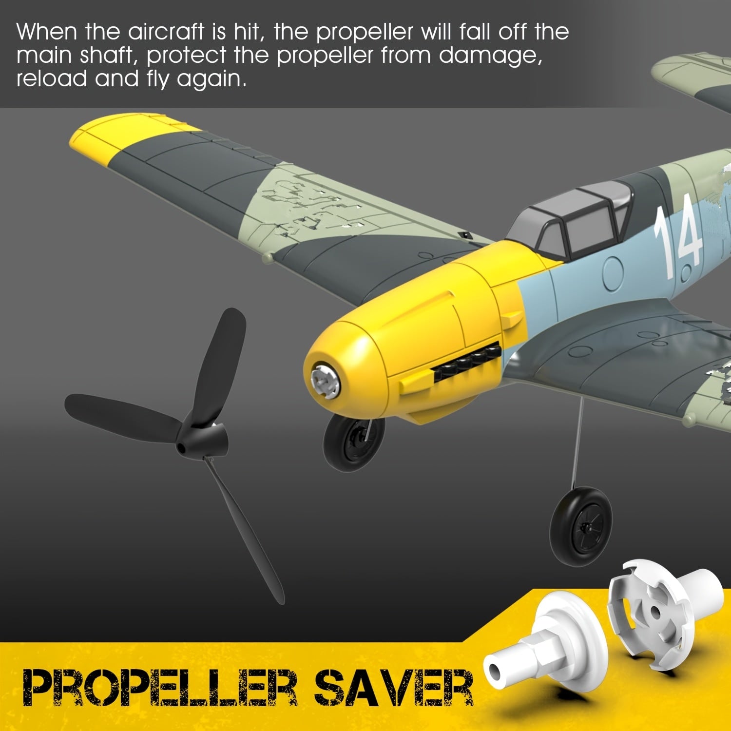Volantex BF109 RC Vliegtuig – 4-kanaals Radiografisch Vliegtuig met Xpilot-systeem | Vliegend Speelgoed Klaar voor Gebruik