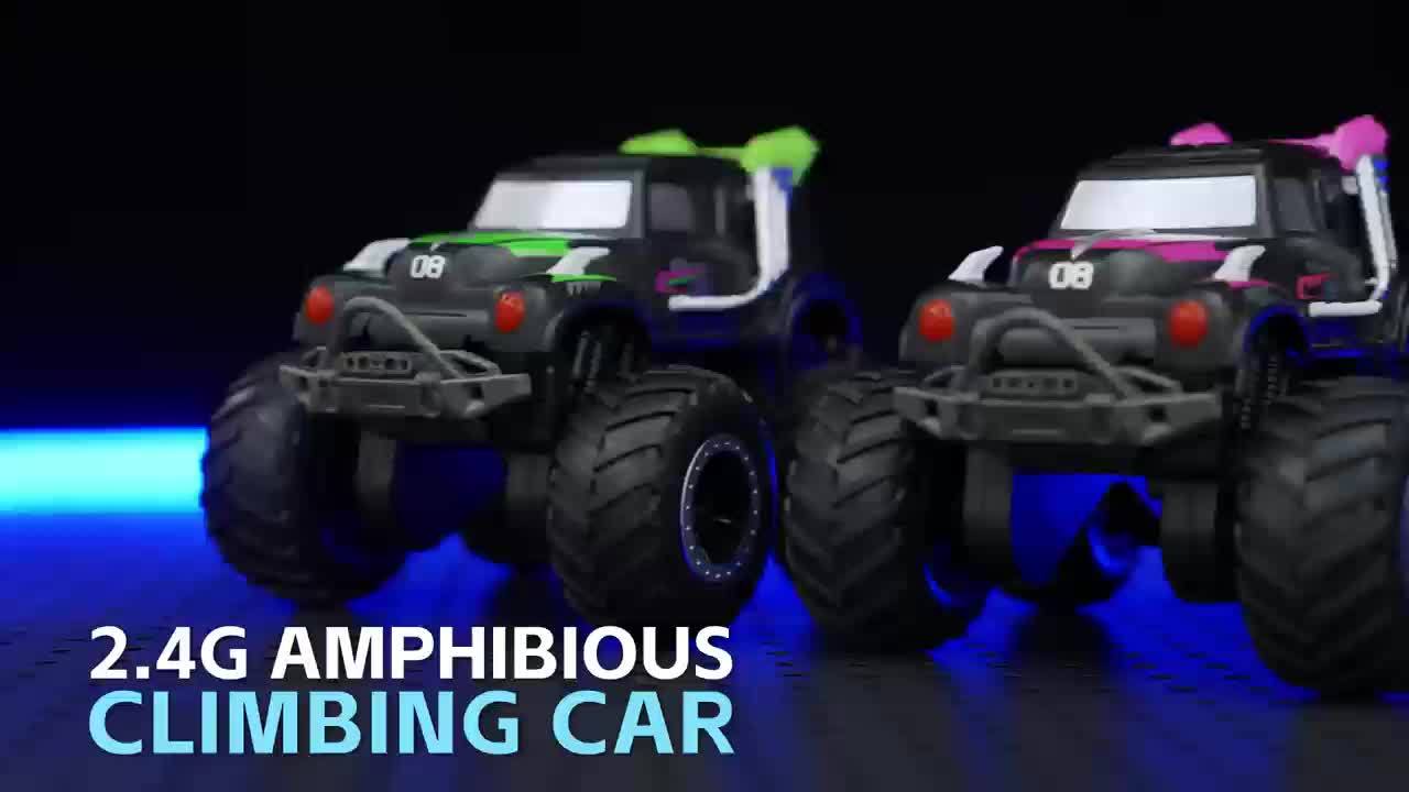 2.4GHz RC SUV Off-Road Auto | Amphibisch | USB Oplaadbaar | Zwart | 900mAh