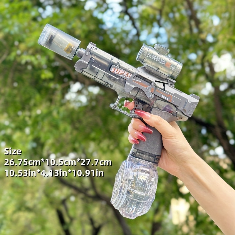 Elektrisch Waterpistool met Vlamlicht – Volautomatisch Watergeweer met Grote Tank & USB-Oplaadbaar (3+ Jaar)