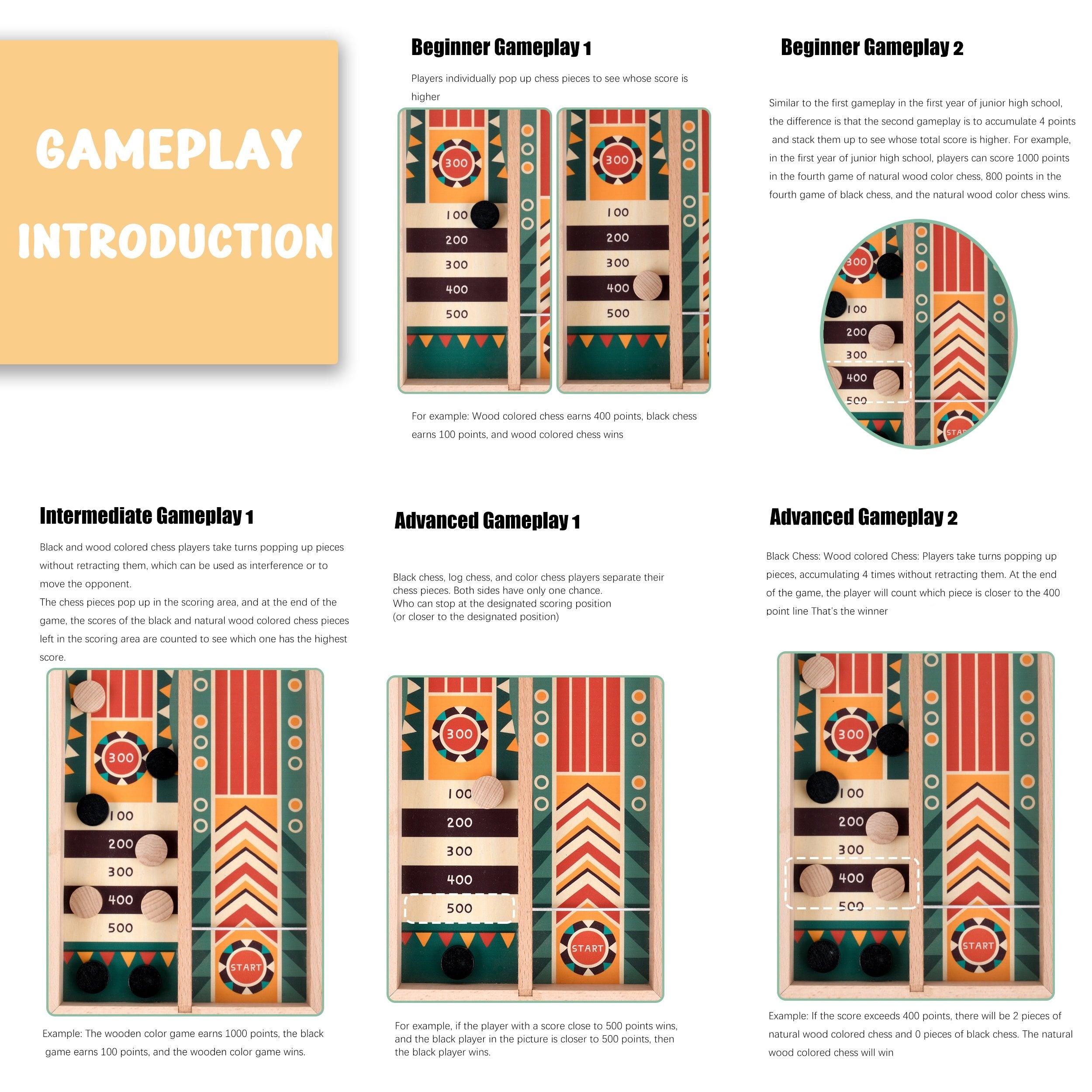 Houten Katapult Schaakspel | U-vormig 2-Speler Tafelspel, Educatief en Interactief, Leuk Cadeau