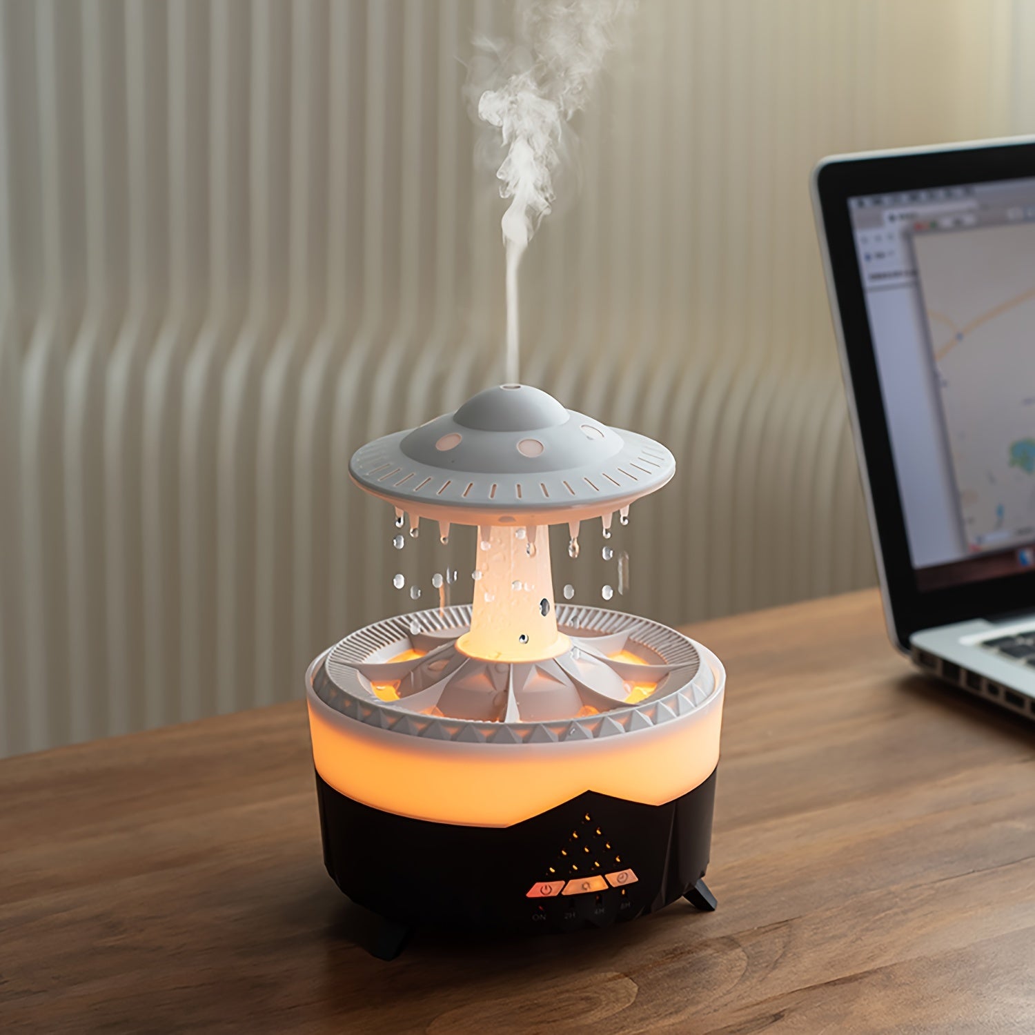 Ultrasonic Humidifier | Geurcompatibel, met Nachtlampje Afstandsbediening
