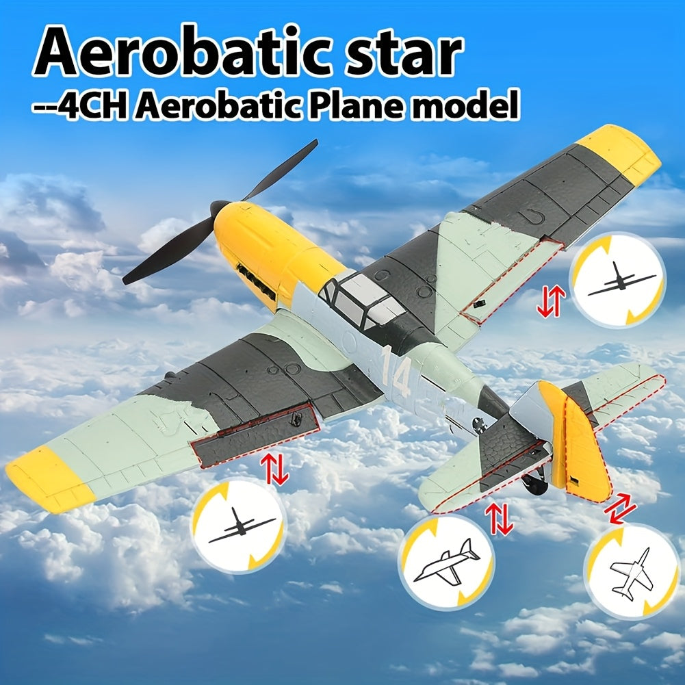 Volantex BF109 RC Vliegtuig – 4-kanaals Radiografisch Vliegtuig met Xpilot-systeem | Vliegend Speelgoed Klaar voor Gebruik