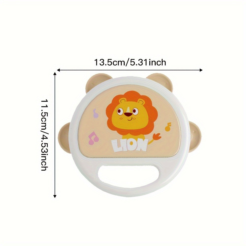 Adorable Leeuw Cartoon Rammelaar & Handtrommel Speelgoed | Ideaal voor Baby's Gripkrachttraining | Perfect voor Halloween & Kerstcadeaus