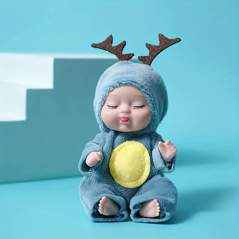 Mini Realistische Reborn Pop (4,3") | Schattig Feestartikel & Cadeau | Perfect voor Kerst & Verjaardagen