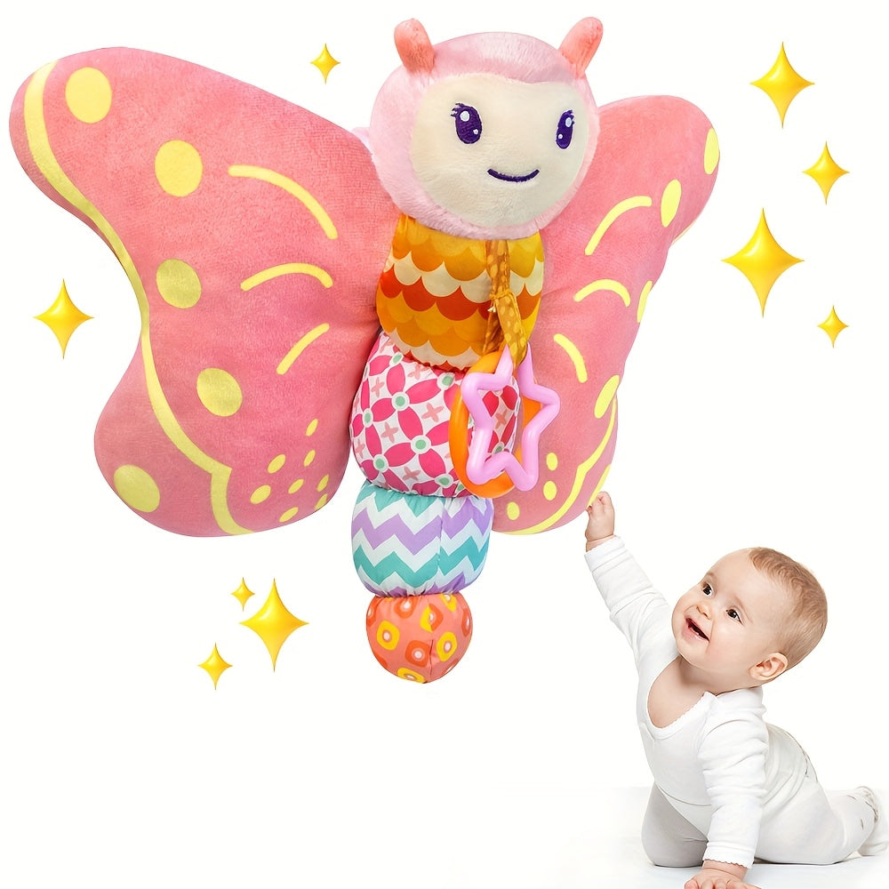 Interactieve Pluche Vlinder Speelgoed voor Baby's - Muzikale Sensorische Knuffel voor Tummy Time - Vroeg Ontwikkelingsspeelgoed Jongens en Meisjes