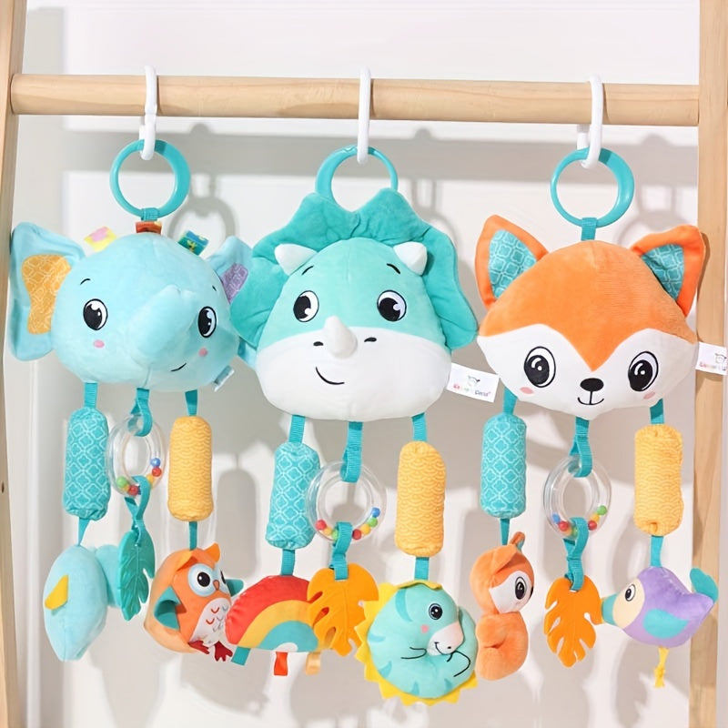 Pluche windgong|Kleurrijke rammelaar voor kinderwagen