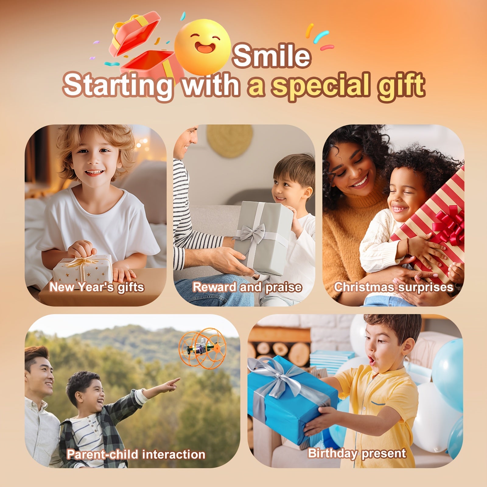 GJV DIY Drone | LED-verlichting, 3 Modi, Oplaadbare Batterij, Afneembaar, Anti-Val, Voor Beginners & Kinderen