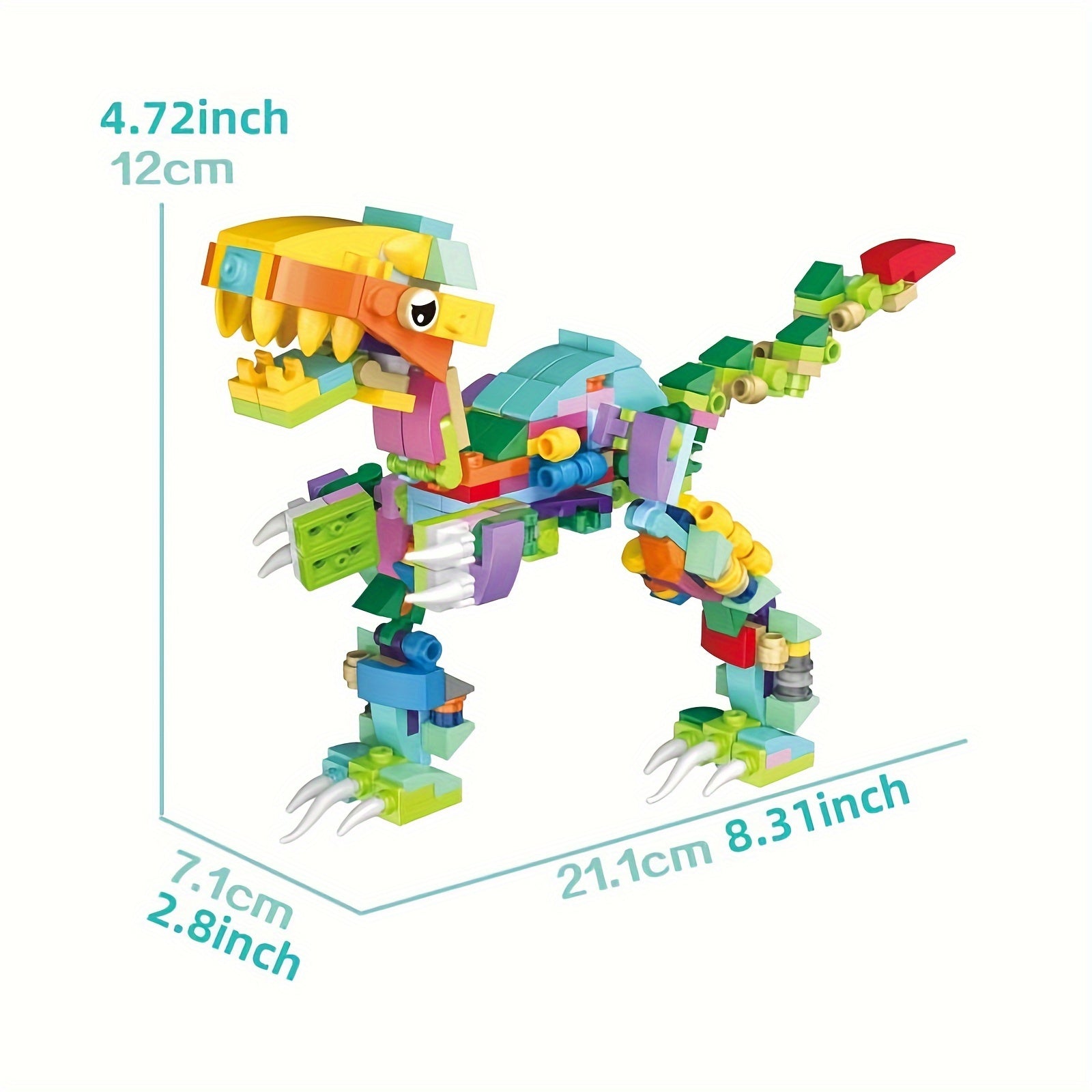 12-in-1 Dinosaurus Bouwblokken Set – 404 Stukjes voor 12 Modellen of 1 Grote Dino