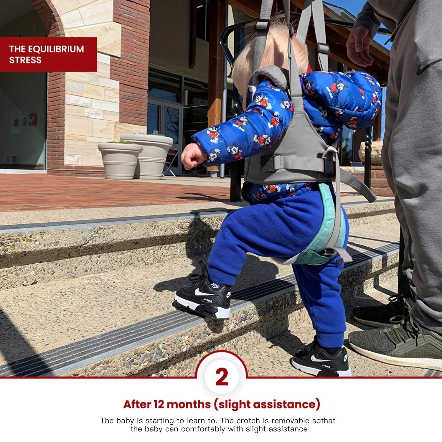 Baby Looptrainer met Afneembare Band | Verstelbaar en Ergonomisch 9–24 Maanden