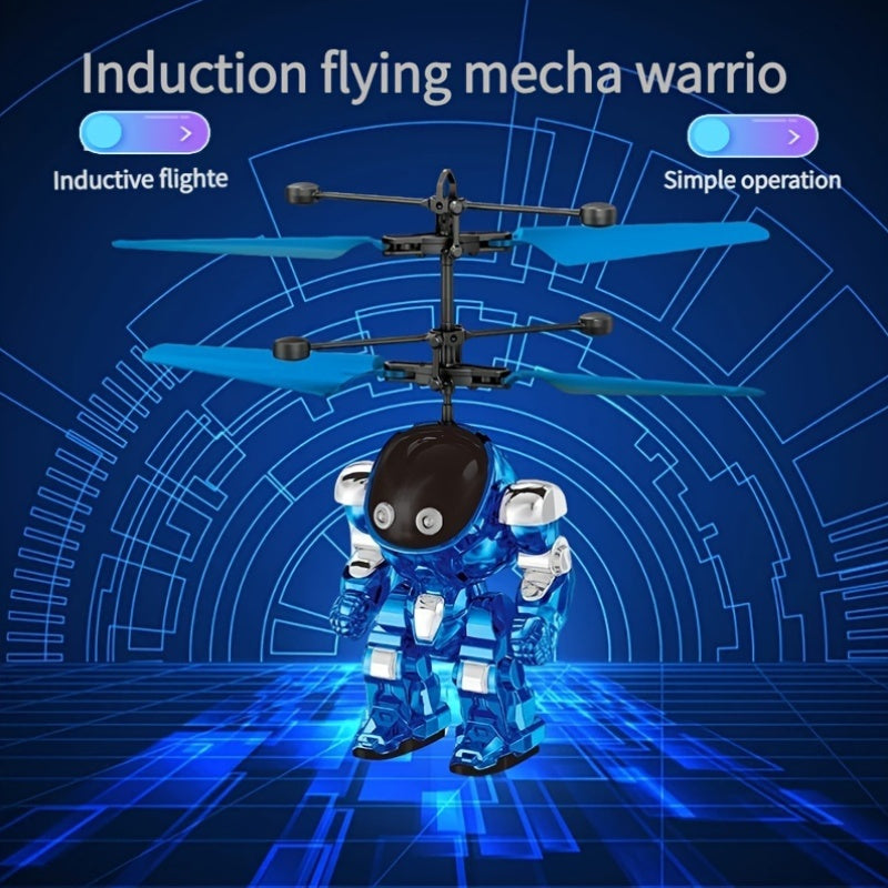 Mecha Vliegende Krijger met LED & Sensor | Zwevend Interactief Speelgoed – Magisch Luchtspektakel voor Jongens