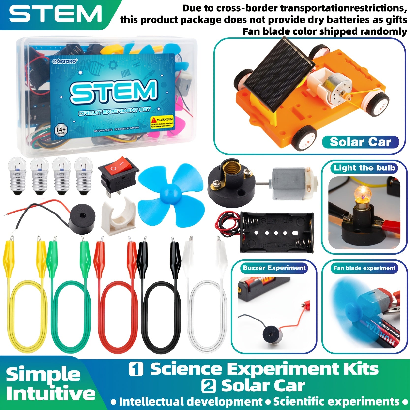 STEM Wetenschap Zonne-Energie Bouwpakket | Educatief Solar Experiment met Motor, Licht & Buzzer â Projectset voor Kinderen