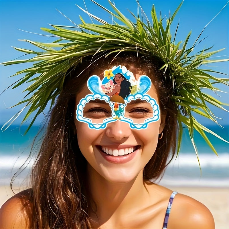 12-delige Feestset Moana Thema | Papieren Brillen & Decoraties | Party Accessoires voor Verjaardag & Feest