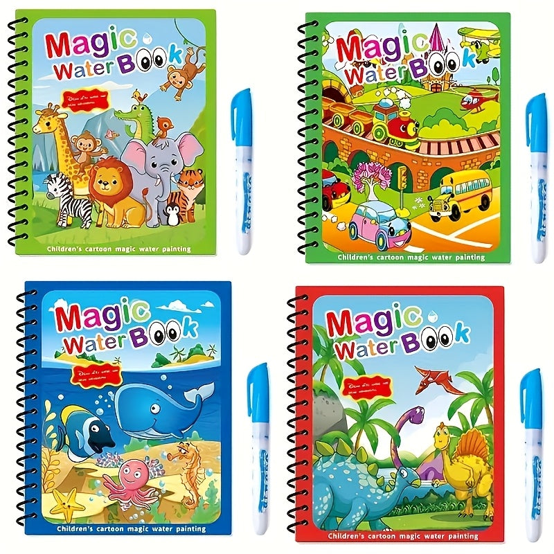 Magisch Water Schilderboek – Herbruikbaar Graffiti Kunstboek Met Pen Educatief Cadeau Voor Kinderen