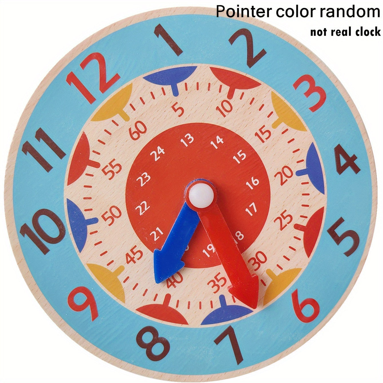 Houten Educatieve Klok | Leerklok voor Kinderen | Digitaal Tijdmodel voor Studenten