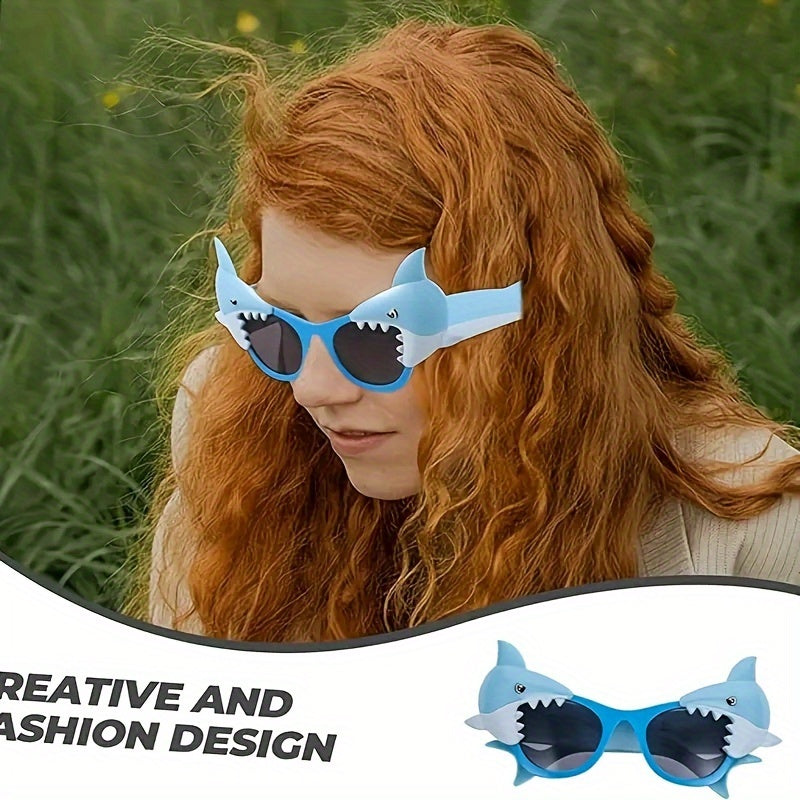 6x Haai-Thema Zonnebrillen – Leuke Strand & Pool Party Accessoires | Duurzaam PC-materiaal