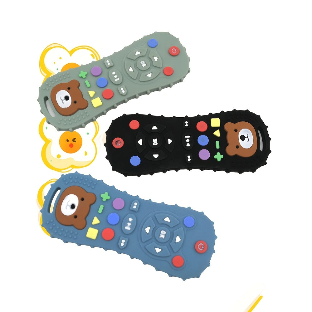 Siliconen Bijtspeelgoed voor Kinderen - Cartoon Teddybeer Ontwerp, Makkelijk Schoon Te Maken, Perfecte Feestdagen Cadeau