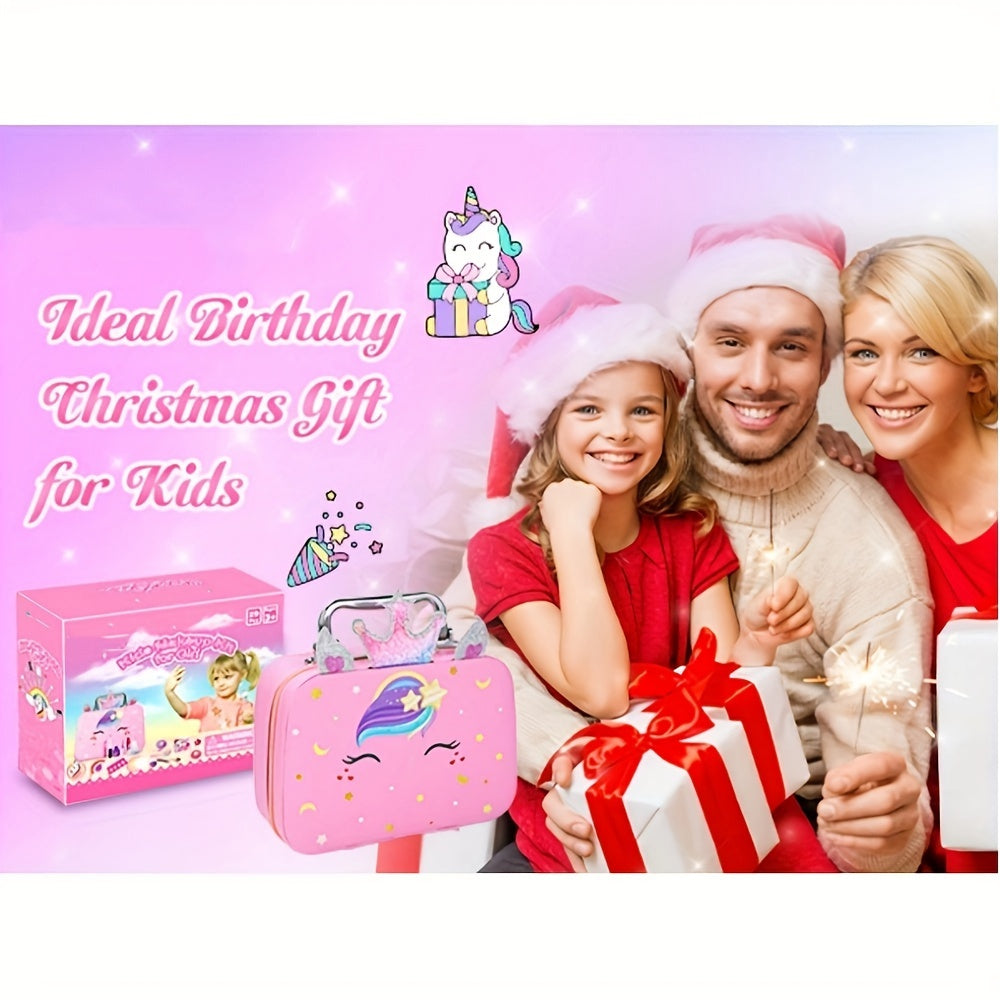 Make-up Set voor Kinderen - Afwasbare Make-up met Eenhoorn Tas - Voor Meisjes van 3 tot 12 Jaar - Ideaal voor Rollenspel & Verjaardags- of Kerstcadeaus
