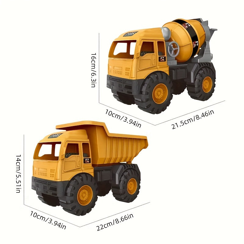 Grote Bouwvoertuigen Speelset | Graafmachine, Mixer & Kraan – Terug naar School Cadeau