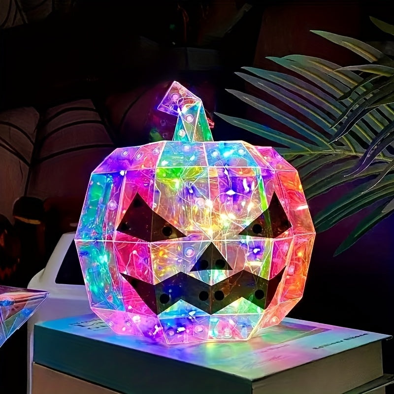Halloween LED Lamp Pompoenboom | Tafeldecoratie met lichtgevende pompoenen, USB & batterij gevoed