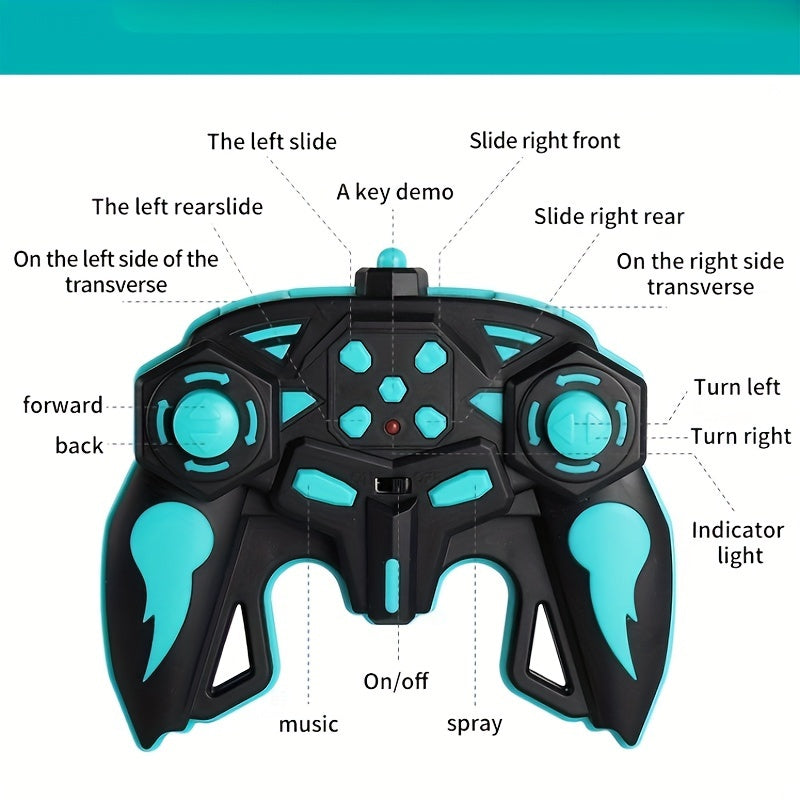 Stuntmotor - Kinderspeelgoed met Spray, Hoge Snelheid Drift, Rotatie, Zijwaartse Beweging - USB Oplaadbare All-Terrain RC Auto