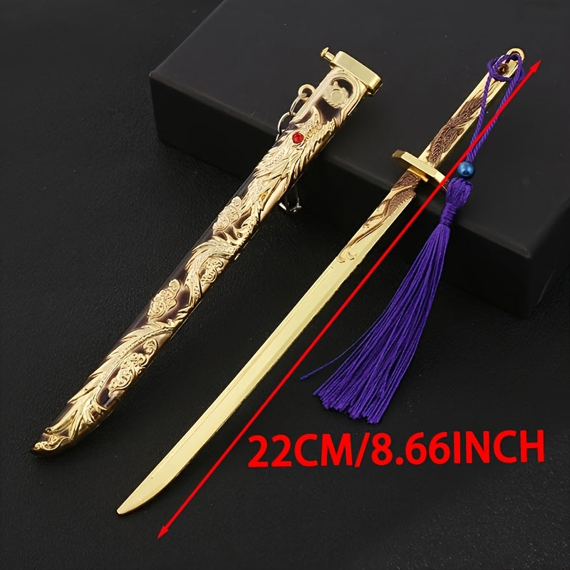 Mini Zwaard Sleutelhanger | Zinklegering Model | 22 cm | Cadeau