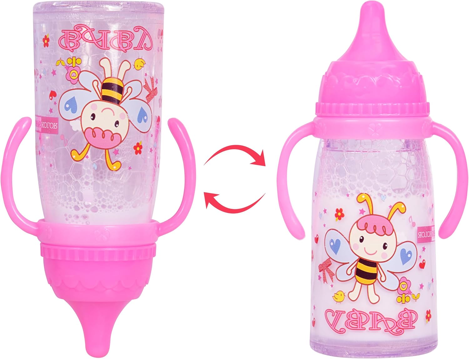 Poppenaccessoire set | Luiertas met 6 accessoires & magische fles voor poppenverzorging