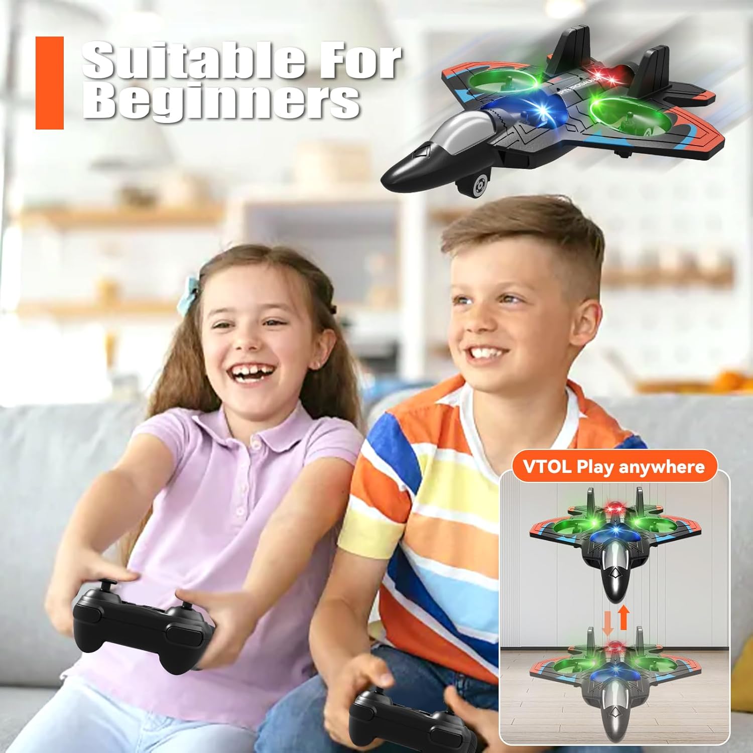 RC Straaljager Vliegtuig | Foam Jet met LED & Stuntfunctie 8–16 Jaar