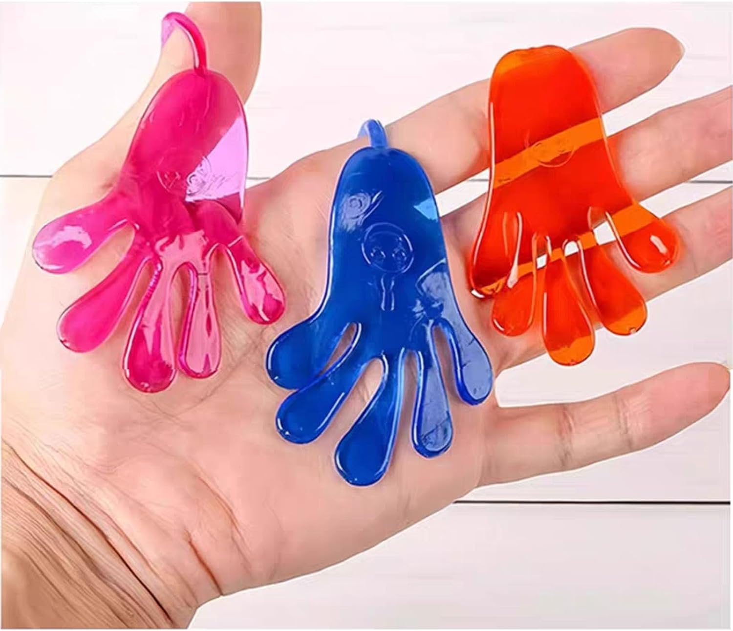 Sticky Handjes 20 Stuks – Rekbaar Sensorisch Speelgoed & Feestartikelen