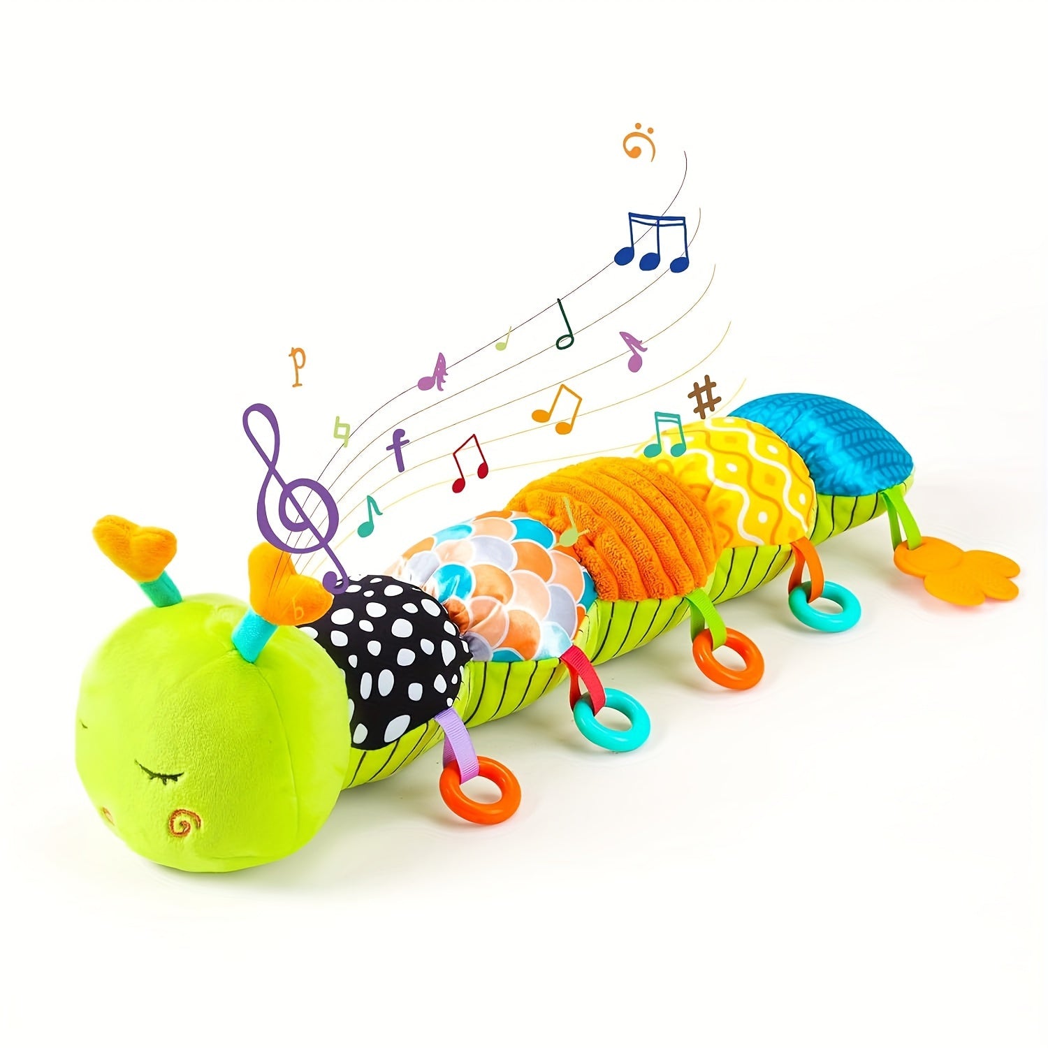 Zacht & Muzikaal Pluche Kinder Speelgoed | Kleurrijk Gevuld Dier met Knisper Rammelaars voor Baby's 0-12 Maanden