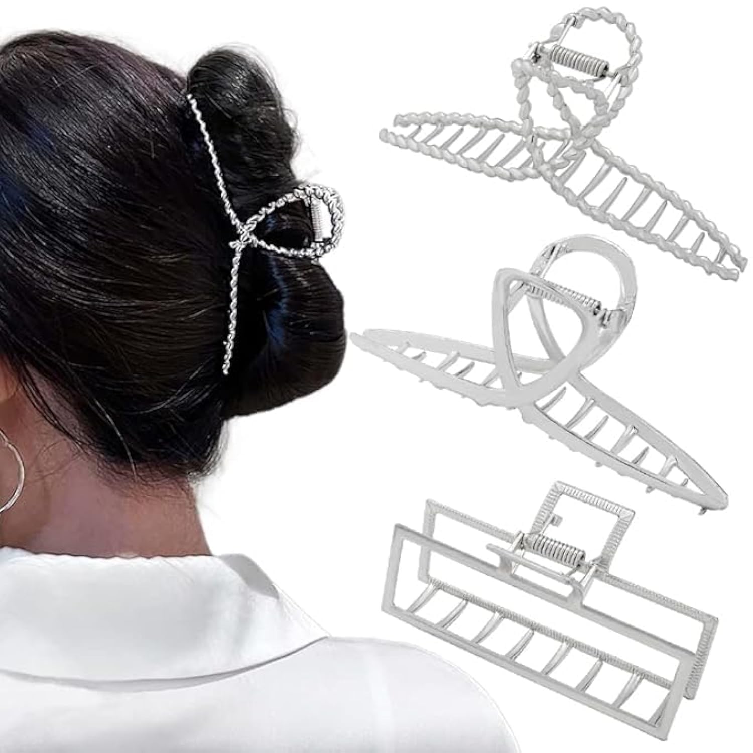 3 stuks spinnenweb schedel haarclips | Grote zwarte haaraccessoires