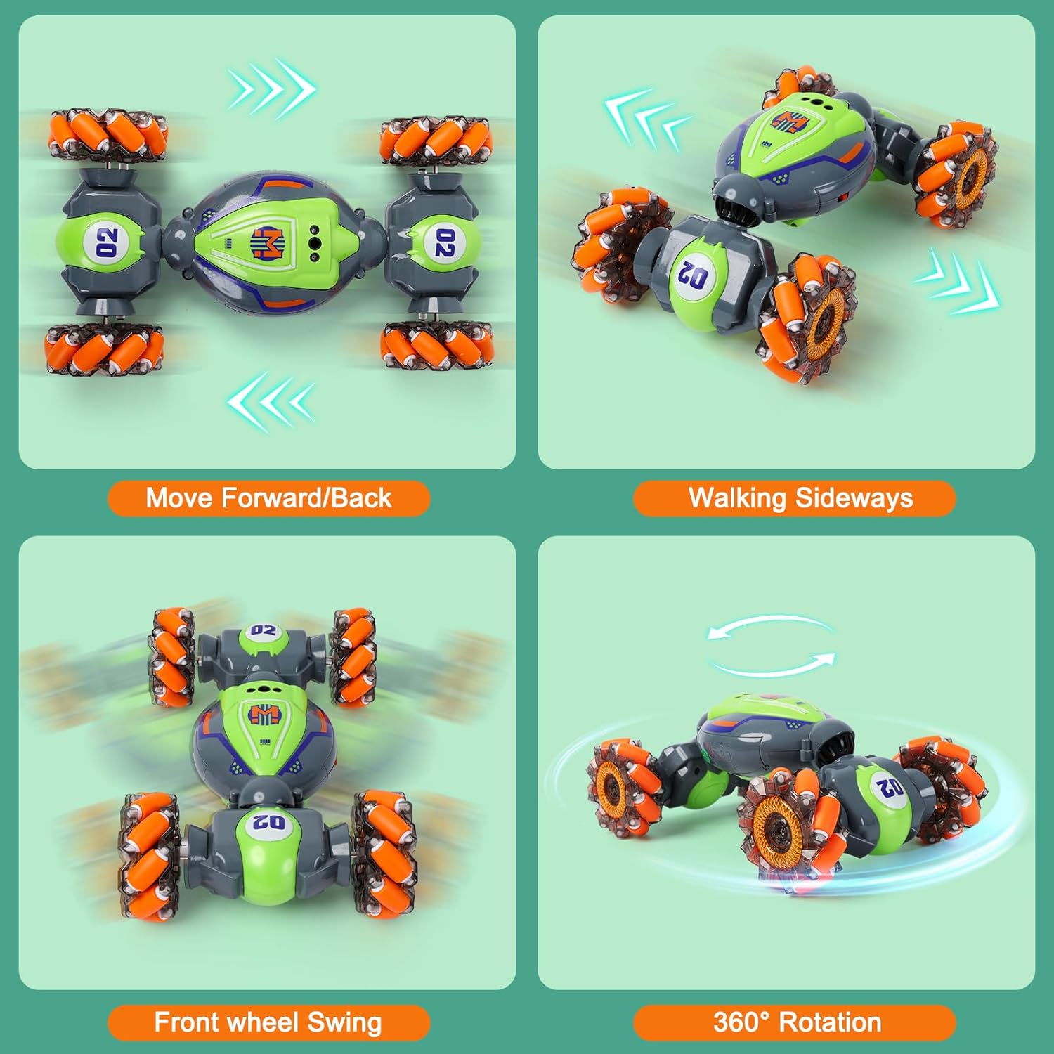 RC Stuntauto | Gebaarbesturing met Licht & Muziek 6–12 Jaar