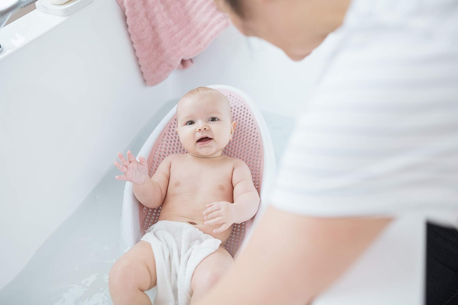 Baby Badsteun (Grijs) – Voor Baby’s tot 6 Maanden