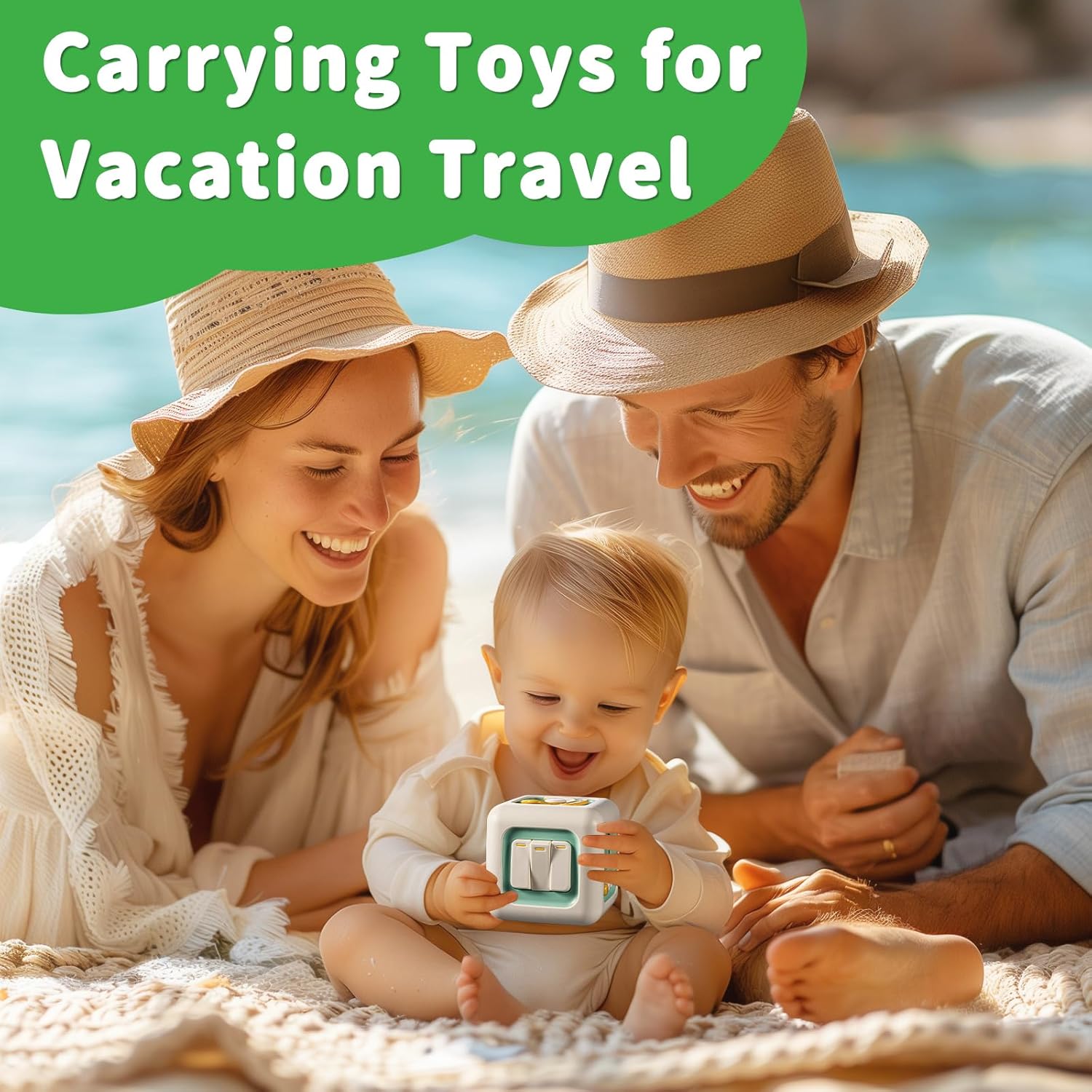 Montessori Sensorische Kubus 1+ Jaar | Educatief Speelgoed voor Motorische Ontwikkeling | Reiscadeau voor Kinderen