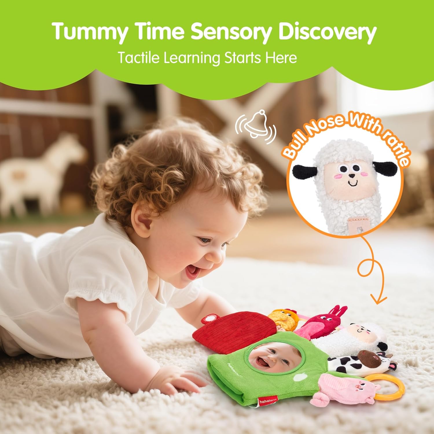 Baby Sensory Farm Dieren Handpop | 6–12 Maanden