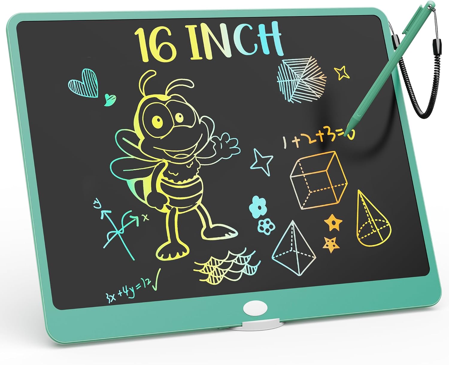 LCD Schrijftablet 10 Inch | Kleurrijk Elektronisch Tekenbord | Herbruikbare & Wisbare Doodle Tablet voor Kinderen