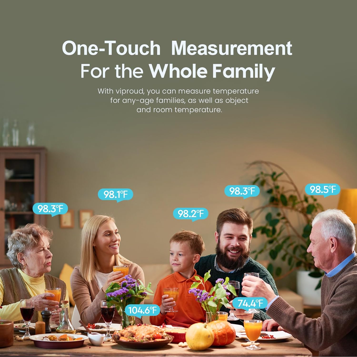 Thermometer voor volwassenen en kinderen l Nauwkeurige babythermometer l Koortsalarm & Slimme modus